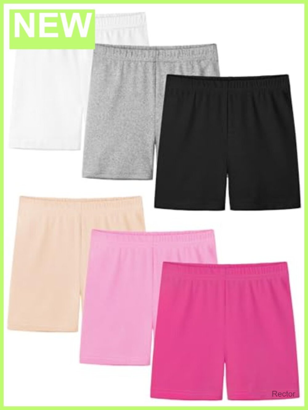 Resinta 6 Pack Girls Bike Shorts Toddler Under Dress Dance Cartwheel Shorts